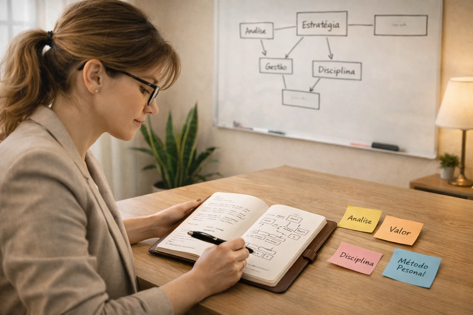 Apostador desenvolvendo sua propria metodologia de analise com anotacoes e graficos